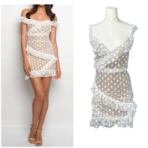 Majorelle Bandit White  Lace Dress in XL